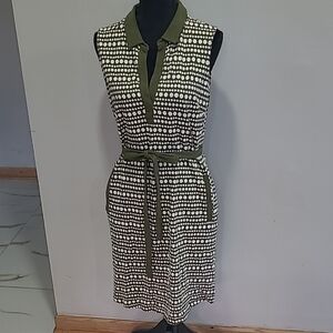 Green and White Polka Dot Dress